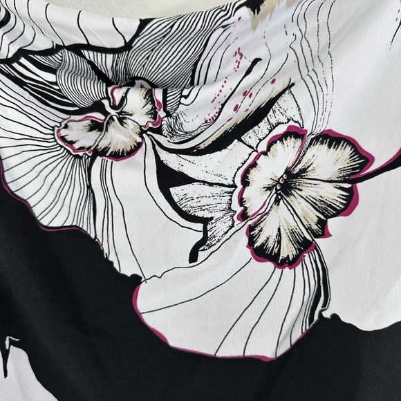 White House Black Market Dress Womens Small Sleeveless Tropical Blouson Hawaiian - Picture 6 of 7